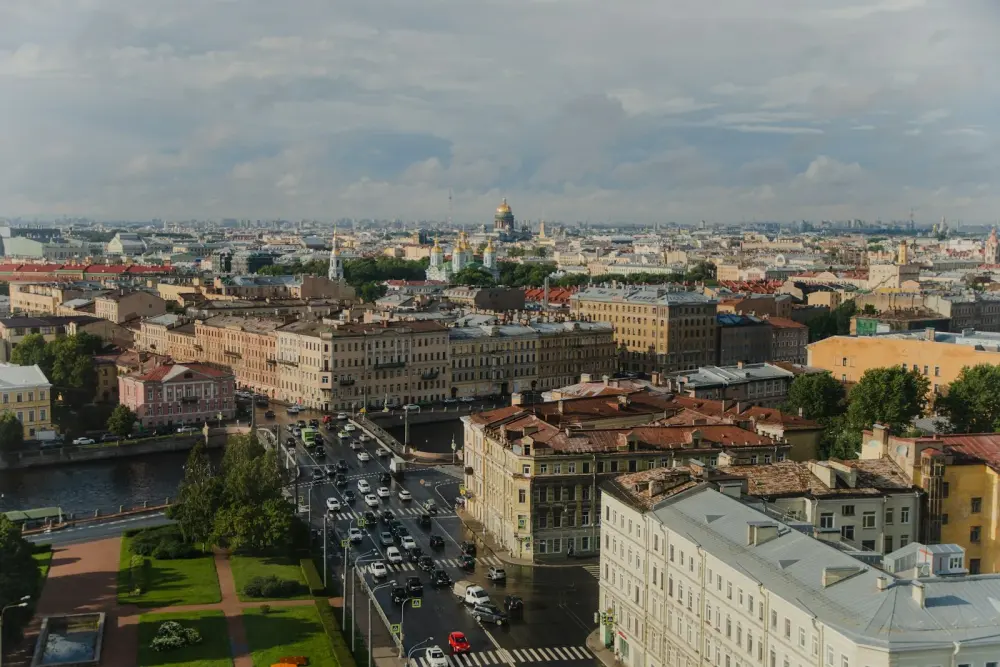 Центр Петербурга, вид сверху