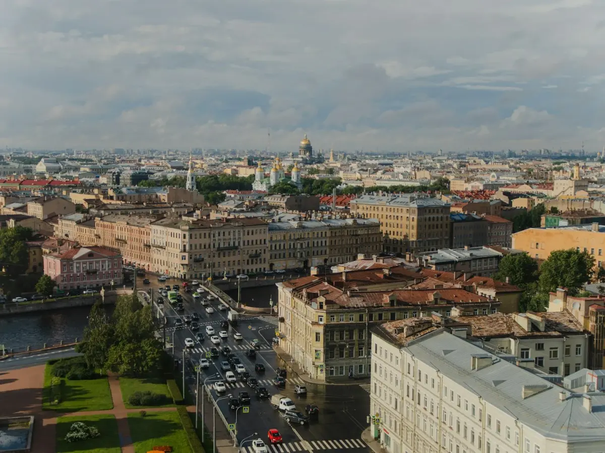 Центр Петербурга, вид сверху