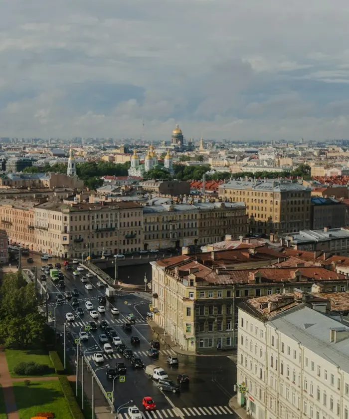 Центр Петербурга, вид сверху